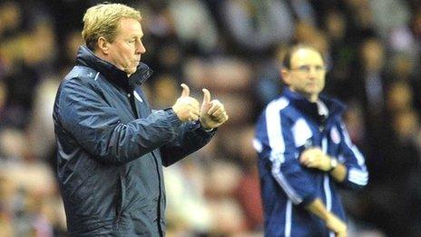 QPR boss Harry Redknapp (left) and Sunderland manager Martin O'Neill (right)