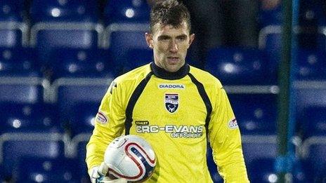 Ross County goalkeeper Mark Brown