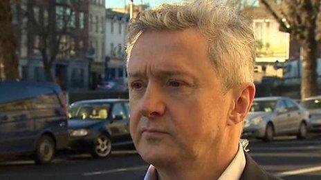 Louis Walsh spoke to journalists outside the High Court in Dublin