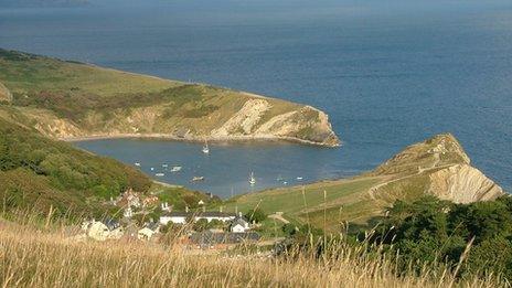 Lulworth Cove in Dorset