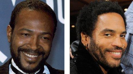 Marvin Gaye and Lenny Kravitz