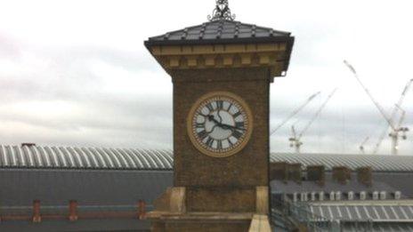 Kings Cross Station clock tower