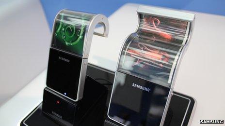 Samsung flexible phones prototypes