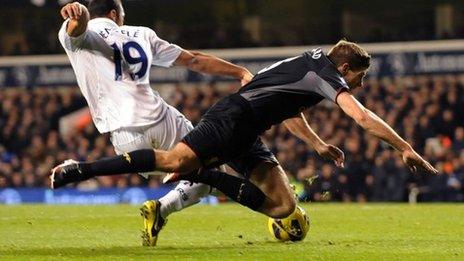 Mousa Dembele and Steven Gerrard