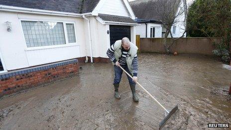 Resident clearing up in St Asaph