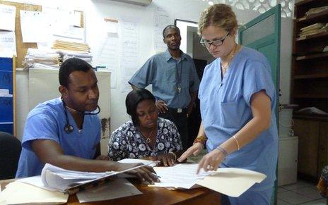 Dr Ruth Damuse with colleagues