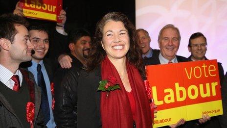 Sarah Champion and supporters