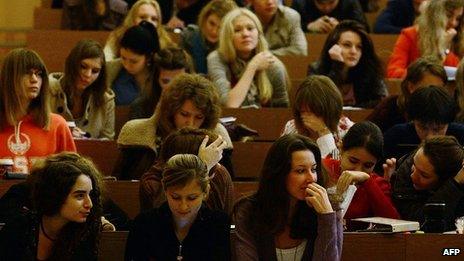 Students in a lecture