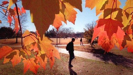 University in the autumn