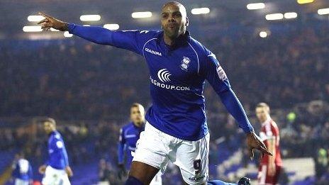 Marlon King celebrates for Birmingham