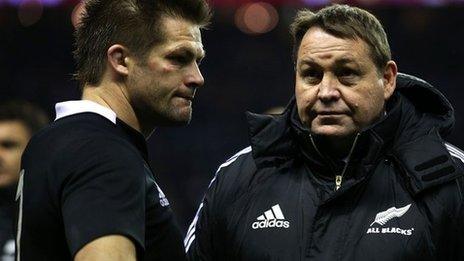 New Zealand captain Richie McCaw and coach Steve Hansen