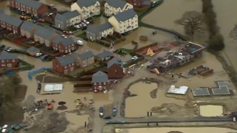 The Glasdir estate in Ruthin was overwhelmed by the River Clwyd