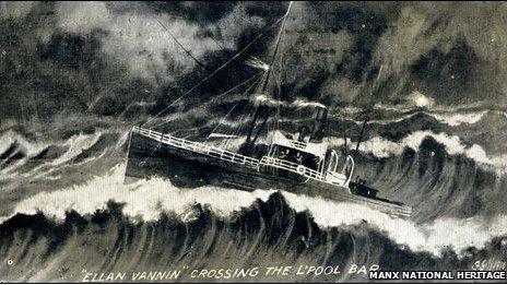 An artists impression of the Ellan Vannin