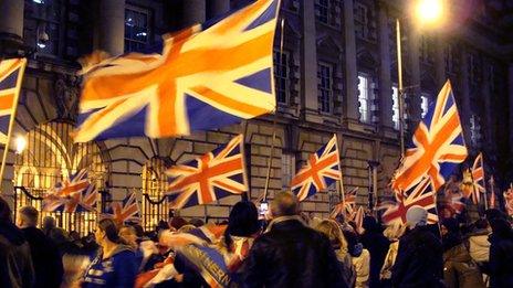 Union flag protest