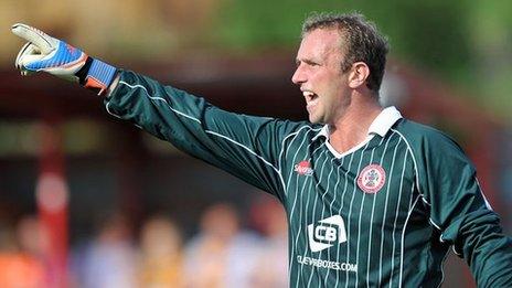 Accrington Stanley goalkeeper Ian Dunbavin