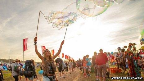 Bestival festival-goer