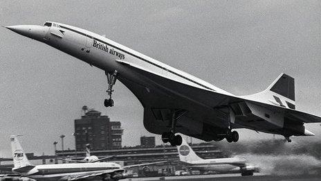 British Airways Concorde makes its inaugural commercial flight from Heathrow on 26 January 1976