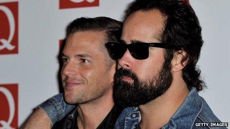 Brandon Flowers and Ronnie Vannucci Jr of The Killers