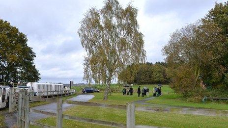 The site of the planned memorial garden