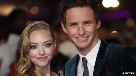 Amanda Seyfried and Eddie Redmayne play the lovers Cosette and Marius