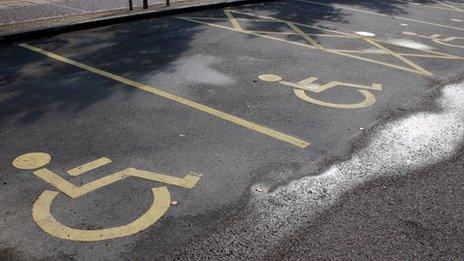 Disabled parking spaces