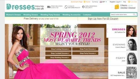 Dresses Online website