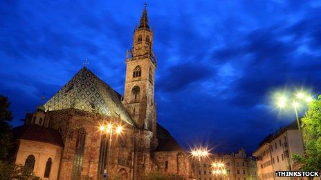 A church in Bolzano, South Tyrol, Italy