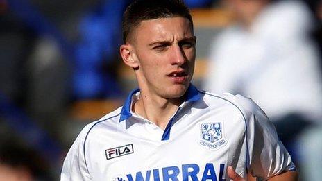 Tranmere Rovers striker Jake Cassidy