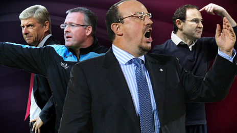 Arsene Wenger, Paul Lambert, Rafael Benitez, Martin O'Neill