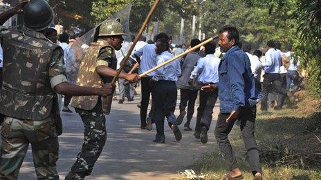 Teacher protest in Bhubaneswar, India, Noveber 2012