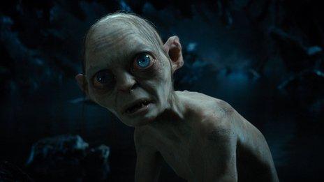 Actor Andy Serkis as Gollum