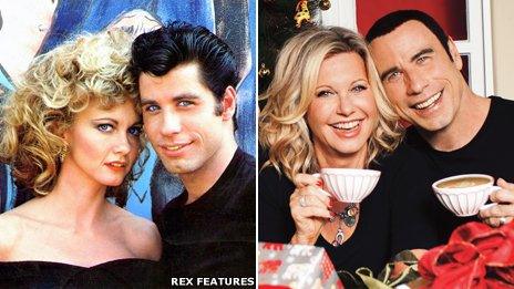 Olivia Newton-John and John Travolta