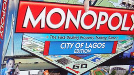 The cover of the the Monopoly game - City of Lagos edition