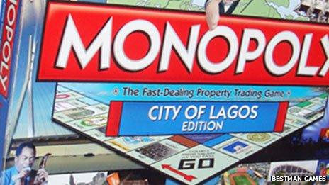 The cover of the the Monopoly game - City of Lagos edition