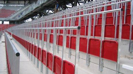 Example of safe standing areas