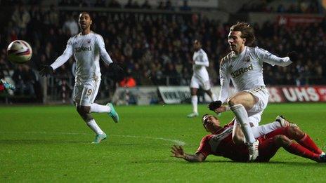 Michu strikes for Swansea City against Middlesbrough