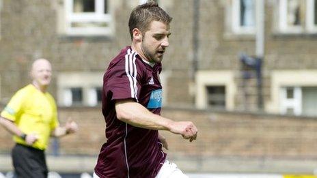 Hearts midfielder Scott Robinson