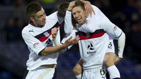 Dundee players celebrating