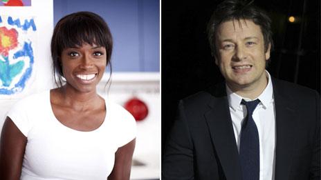 Lorraine Pascale and Jamie Oliver