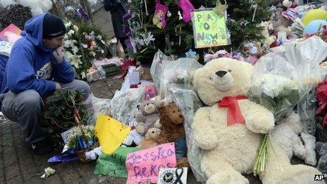 Mourner in Newtown, Connecticut