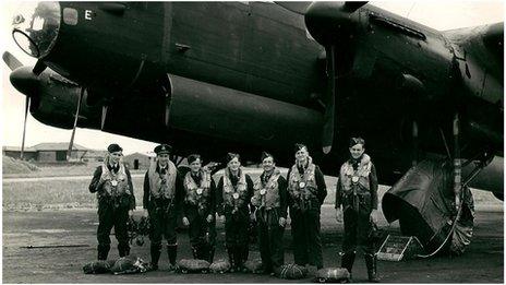 A Lancaster crew at RAF Waterbeach in 1945