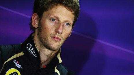 Lotus driver Romain Grosjean