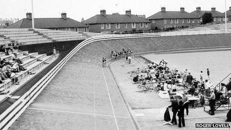 Saffron Lane Velodrome in 1968