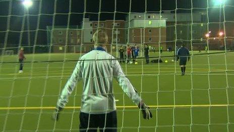 Llanfairpwll FC training session