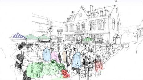 Minehead Hospital artist's sketch of revamp