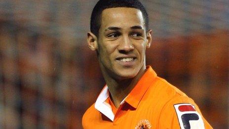 Blackpool winger Thomas Ince