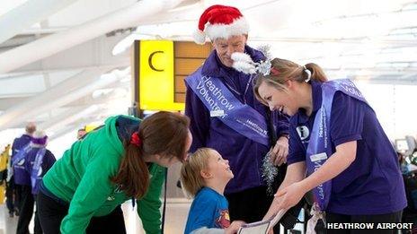 Volunteers at Heathrow