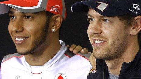 Lewis Hamilton and Sebastian Vettel