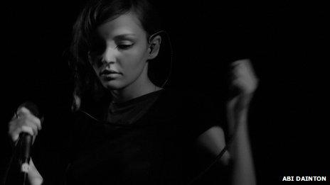 Lauren Mayberry of Chvrches performs at London's Electrowerkz club (photo courtesy of Abi Dainton)