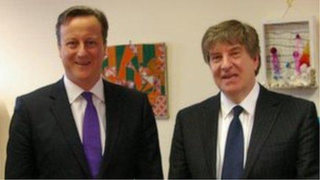 David Carter (r) meeting PM David Cameron